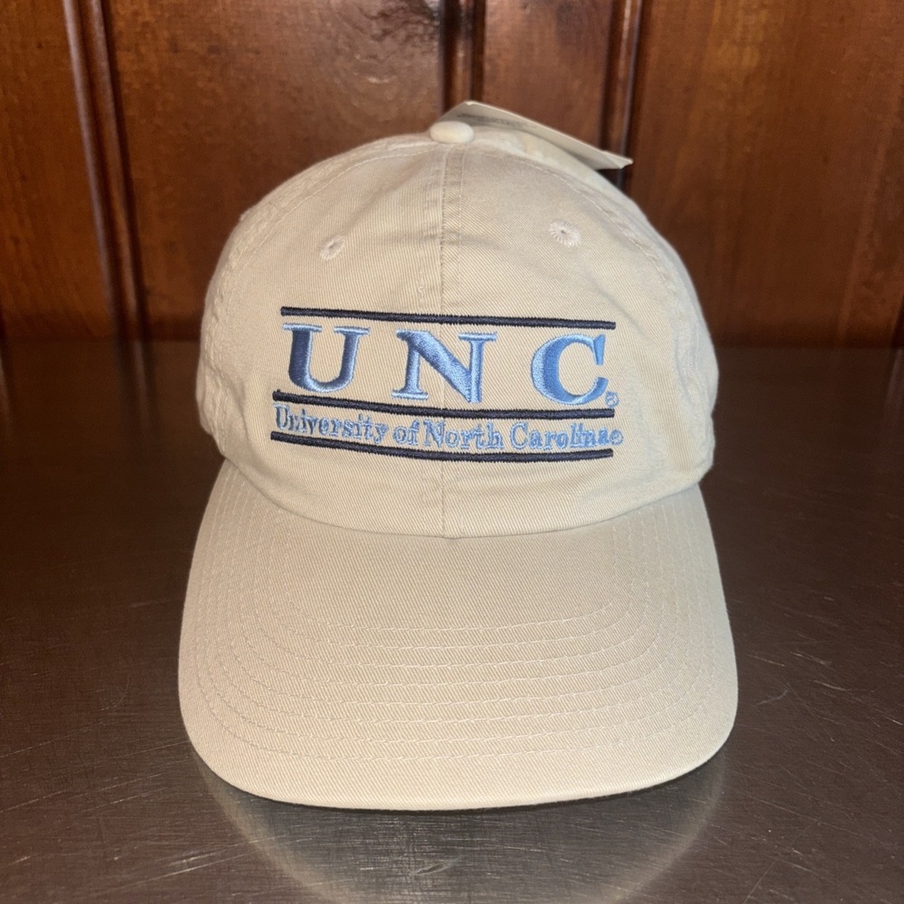 NWT North‎ Carolina Tarheels Dad Hat Cap Tan The Game Split Bar UNC 90s Vintage
